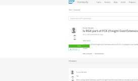 
							         Is RGX part of FCX (Freight Cost Extension ) - SAP Archive								  
							    