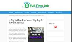 
							         Is SaySo4Profit A Scam? My Say So 4 Profit Review | Full ...								  
							    