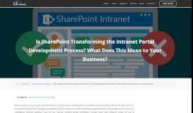 
							         Is SharePoint Transforming the Intranet Portal Development Process ...								  
							    