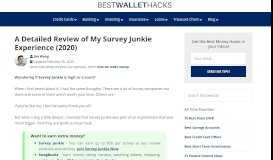
							         Is Survey Junkie Legit or a Scam? Here's my experience								  
							    
