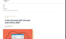
							         Is the intranet still relevant with Office 365? - ShareGate								  
							    