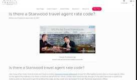 
							         Is there a Starwood travel agent rate code? | MightyTravels								  
							    