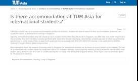 
							         Is there accommodation at TUM Asia for international students ...								  
							    