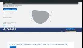 
							         Is there an achievement in Portal 2 like Portal's Transmission ...								  
							    