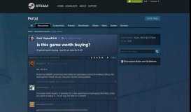 
							         is this game worth buying? :: Portal General Discussions								  
							    