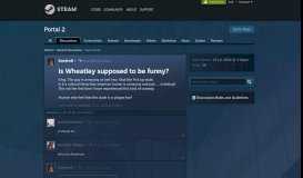 
							         Is Wheatley supposed to be funny? :: Portal 2 General Discussions								  
							    