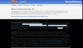
							         Is WindowsLiveLogin.dll safe? How to remove a ... - File.net								  
							    