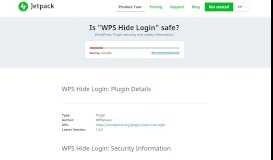 
							         Is WPS Hide Login Safe? - Jetpack								  
							    