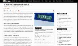 
							         Is Yahoo an Internet Portal? | Chron.com - Small Business - Chron.com								  
							    