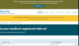 
							         Is your landlord registered with us? - Housing Ombudsman								  
							    