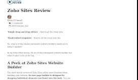 
							         Is Zoho Sites Any Good? Head-On Website Builder Review (2019)								  
							    