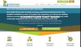 
							         IS2 Workforce Solutions: Home								  
							    