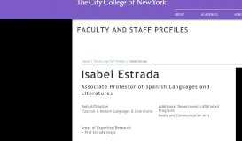 
							         Isabel Estrada | The City College of New York								  
							    