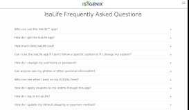 
							         IsaLife Frequently Asked Questions - Isagenix								  
							    