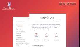 
							         isams Help | Talbot Heath								  
							    