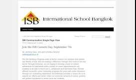 
							         ISB Communication Single Page View | ISB Parent Portal - Inside ISB								  
							    
