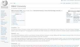 
							         ISBAT University - Wikipedia								  
							    