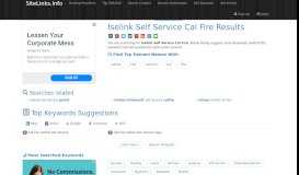 
							         Iselink Self Service Cal Fire Results For Websites Listing								  
							    