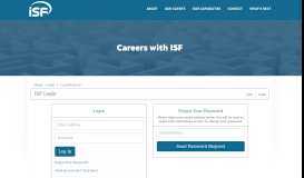 
							         ISF Login - ISF - Job Listings - ISF Jobs - ApplicantPro								  
							    