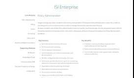 
							         ISI Enterprise Software Core Modules - Insurance Systems Inc.								  
							    
