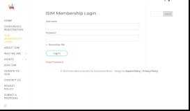 
							         ISIM Membership Login | International Society for Improvised ...								  
							    