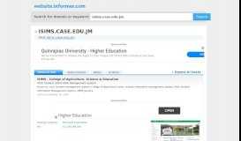 
							         isims.case.edu.jm at WI. iSIMS - College of Agriculture ...								  
							    