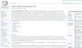
							         Islami Bank Bangladesh Ltd - Wikipedia								  
							    