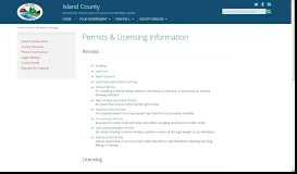 
							         Island County Permits & Licensing								  
							    