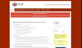 
							         Isle of Man Government Procurement Portal								  
							    