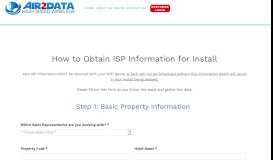 
							         ISP Information - Air2Data								  
							    