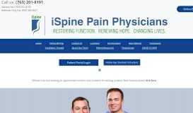 
							         iSpine Pain Physicians | Chronic Pain Management | Maple Grove, MN								  
							    