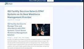 
							         ISS Facility Services Selects EPAY for Workforce Management								  
							    