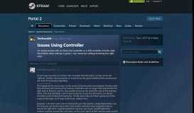 
							         Issues Using Controller :: Portal 2 General Discussions								  
							    