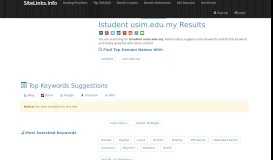 
							         Istudent usim.edu.my Results For Websites Listing - SiteLinks.Info								  
							    