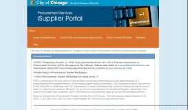 
							         iSupplier Home Page - City of Chicago								  
							    