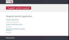 
							         iSupplier portal registration - Lancashire County Council								  
							    