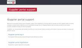 
							         iSupplier portal support - Lancashire County Council								  
							    
