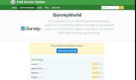 
							         iSurveyWorld Reviews & Ratings - Paid Survey Update								  
							    