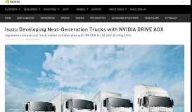 
							         Isuzu Motors Taps NVIDIA DRIVE AGX for Driverless Trucks | NVIDIA ...								  
							    