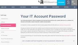 
							         IT Account Password - University of Wolverhampton								  
							    