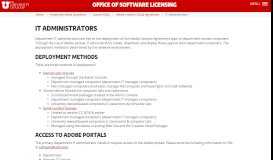
							         IT Administrators - Office of Software Licensing - The University of Utah								  
							    
