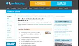 
							         IT Contractor Accountants - ITContracting.com Directory								  
							    