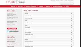 
							         IT FAQs for Students | California State University, Northridge - CSUN.edu								  
							    