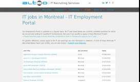 
							         IT Jobs Montreal Quebec | Information Technology Employment Portal								  
							    
