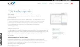 
							         IT Service Management | CK7								  
							    