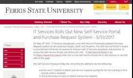 
							         IT Services Rolls Out New Self-Service Portal and Purchase Request ...								  
							    
