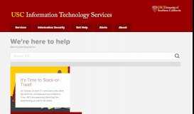 
							         IT Services | USC								  
							    