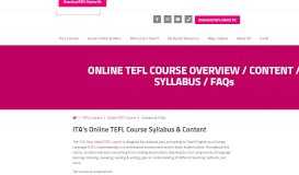 
							         ITA Online TEFL Course Overview - International TEFL Academy								  
							    