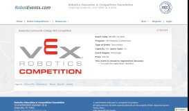 
							         Itawamba Community College VEX Competition - Robot Events								  
							    