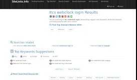 
							         Itcs webclock login Results For Websites Listing - SiteLinks.Info								  
							    